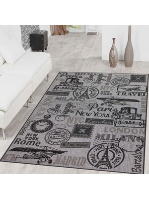 Rovigo Home Dijital Baskı Yıkanabilir Kaymaz Taban Salon Halısı Rvg1405