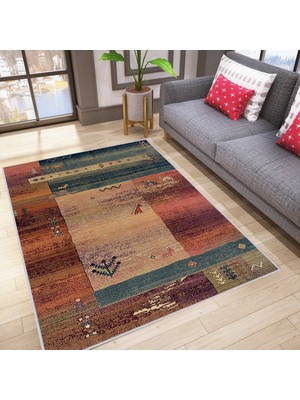 Rovigo Home Dijital Baskı Yıkanabilir Kaymaz Taban Salon Halısı Rvg1026