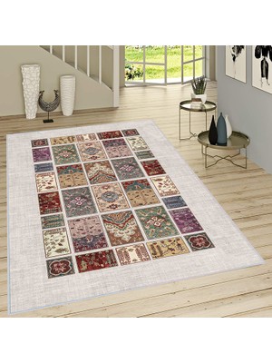 Rovigo Home Dijital Baskı Yıkanabilir Kaymaz Taban Salon Halısı Rvg1479