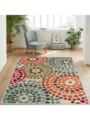 Rovigo Home Dijital Baskı Yıkanabilir Kaymaz Taban Salon Halısı Rvg1251