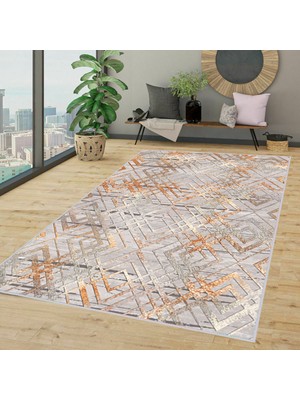 Rovigo Home Dijital Baskı Yıkanabilir Kaymaz Taban Salon Halısı Rvg1386-Ht-1402