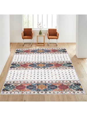 Rovigo Home Dijital Baskı Yıkanabilir Kaymaz Taban Salon Halısı Rvg1618