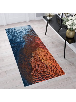 Rovigo Home Dijital Baskı Yıkanabilir Kaymaz Taban Salon Halısı Rvg1703