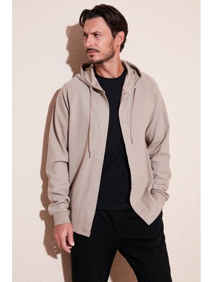 Buratti Pamuklu Kapüşonlu Relaxed Fit Gömlek Erkek Gömlek 5905468