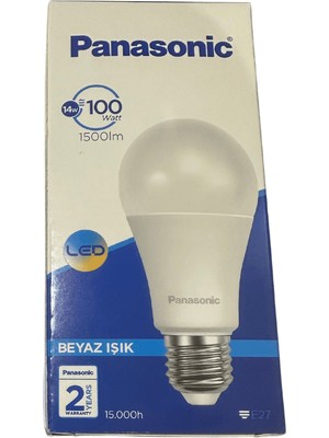 Panasonic 14W (100W) 6500K (Beyaz Işık) E27 Duylu LED Ampul (2 Adet)