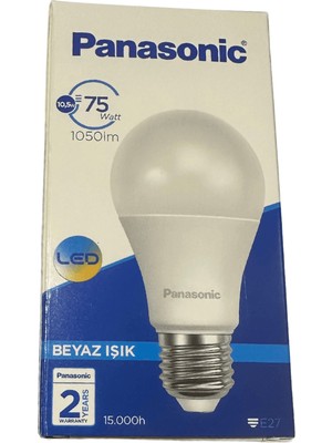 Panasonic 10.5W (75W) 6500K (Beyaz Işık) E27 Duylu LED Ampul