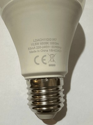 Panasonic 10.5W (75W) 6500K (Beyaz Işık) E27 Duylu LED Ampul