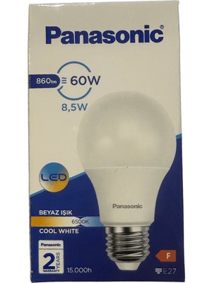 Panasonic 8.5W (60W) 6500K (Beyaz Işık) E27 Duylu LED Ampul (4 Adet)