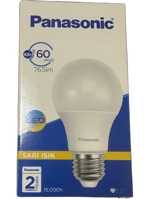 Panasonic 8.5W (60W) 2700K (Sarı Işık) E27 Duylu LED Ampul (2 Adet)