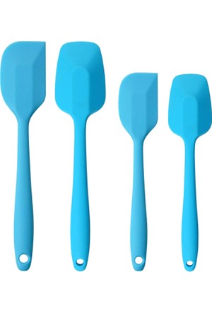 BINHAI Silicone Spatula Set - Blue 6 Piece Non - Stick Rubber