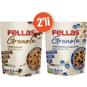 Granola 2'li - Yaban Mersini & Kuruyemişli 300G + Fındık & Kakaolu 300G