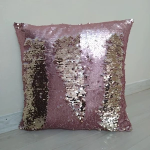 Yılmaz Home Pullu Payetli Dekoratif Kırlent Kılıfı