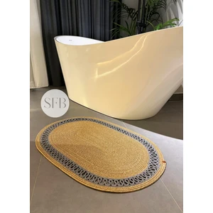 Home Turko Moderin, Hasır, Jüt, Naturel, Jüt Dekoratif, Kilim, Banyo, Salon, Mutfak Halısı Hediyelik, Ev Eşyası