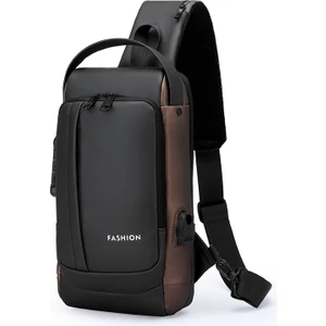 Love Home Erkek Göğüs Çantası Hırsızlık Şifresi Kilidi Tek Omuz Sırt Çantası Messenger Çanta Su Geçirmez Çanta Yaz Açık Lokomotif Göğüs Çantası (Yurt Dışından)