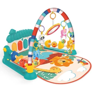 Robo Kids Robokids Piyanolu Oyun Halısı Yeşil Desenli Bebekler İçin Eğitici Oyun Matı