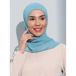 ST103-BONELİ Şifon Oval Eşarp 45 Mint - Mint Yeşili - Ecardin