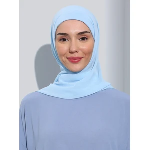 ST103-BONELİ Şifon Oval Eşarp 30 Bebe Mavi - Bebe Mavisi - Ecardin