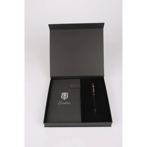 Dekomus Orjınal Lisanslı   Özel Kutulu "Premıum"  Busıness  Tükenmez Kalem Ve  Deri Ajanda