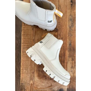 White Leather Kadın Bot & Bootie CAT0111121503