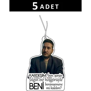 5 Adet Gibi Yılmaz Tasarımlı Araba Kokusu, Oto Araç Kokusu