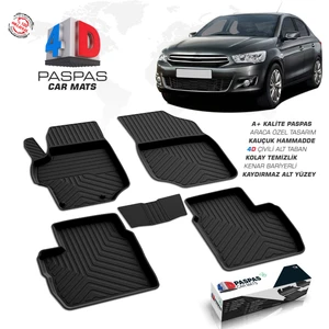 Citroen C-Elysee 4D Havuzlu Paspas 2013-2017 A+ Kalite