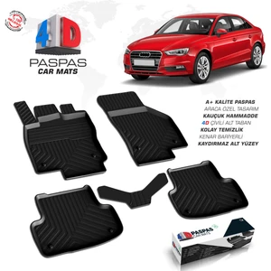Audi A3 4D Havuzlu Paspas 2012-2020 HB SD A+ Kalite