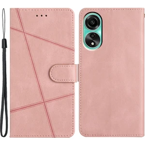 Oppo A38 4g Baskılı Çizgiler Deri Telefon Kılıf Cüzdan Stand Çılgın At Doku Kapağı (Yurt Dışından)