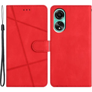 Oppo A38 4g Baskılı Çizgiler Deri Telefon Kılıf Cüzdan Stand Çılgın At Doku Kapağı (Yurt Dışından)