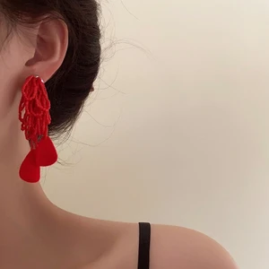 Avrupa ve Amerika Birleşik Devletleri Tarzı Boncuklu Püskül Küpeler, Modaya Uygun Beyaz Kıdemli Küpe Anlayışı (Yurt Dışından)