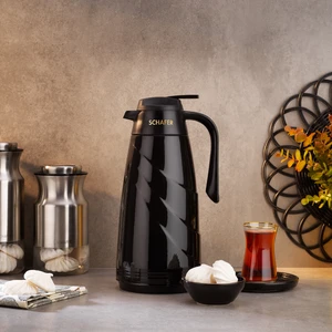Kitchenhouse Mimoza Cam Termos Siyah 1,5 lt