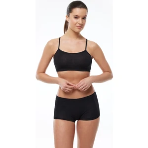 Kadın Siyah Modal Kısa Tayt Boxer 109