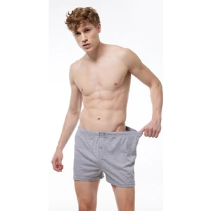 Erkek Gri Geniş Kalıp Büyük Beden %100 Pamuk Battal Boxer 90024