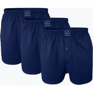 Erkek Lacivert 3 Lü Geniş Kalıp %100 Pamuk Boxer 3M024