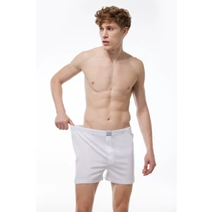 Erkek Beyaz Geniş Kalıp %100 Pamuk Boxer 024