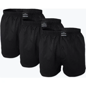 Erkek Siyah 3 Lü Geniş Kalıp %100 Pamuk Boxer 3M024