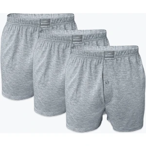 Erkek Gri 3 Lü Geniş Kalıp %100 Pamuk Boxer 3M024