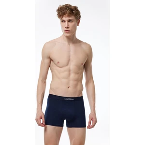 Erkek Lacivert Pamuk Elastan Boxer 075