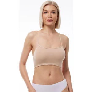 Kadın Ten 2 li Paket Ayarlanabilir İp Askılı Pedsiz Modal Penye Büstiyer 1046