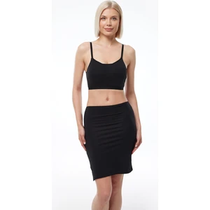 Kadın Siyah Dizüstü Etek Astarı Modal Dar Jupon 1056