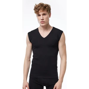Erkek Siyah V Yaka Kolsuz Modal Body 064