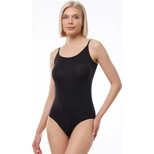 Kadın Siyah Ayarlanabilir İp Askılı Modal Çıtçıtlı Body 134