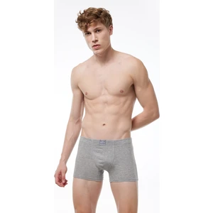 Erkek Gri Pamuk Elastan Boxer 074