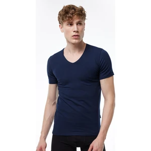 Erkek Lacivert V Yaka Kısa Kollu Modal Body 032