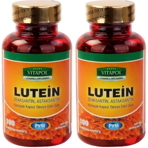 Lutein 2x100 Yumuşak Kapsül Astaksantin Zeaksantin Koenzim Nergis Çiçek Bakır