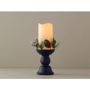 English Home Yılbaşı Candlestick Ledli Mum 9,7 x 9,7 x 26,5  cm  Siyah