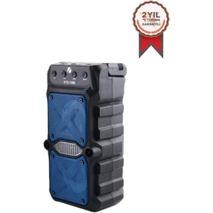 Outdoor Parti Hoparlörü Mavi Bluetooth Hoparlör 3 Inç × 2 Kablosuz Speaker Radyo-Usb-Tf Giriş