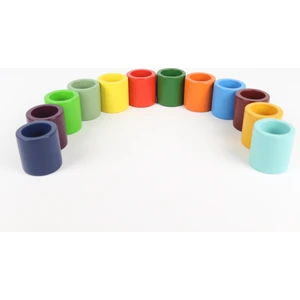 Ali Wooden Aliwooden 12 Li Waldorf Gökkuşağı Kaseleri
