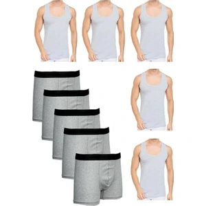 Erkek Dar Kalıp Atlet ve Boxer Set 5 Boxer 5 Atlet