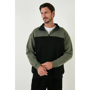 Regular Fit Fermuarlı Dik Yaka Içi Tüylü Yumuşak Şardonlu Kışlık Sweat Erkek Sweat 5905343