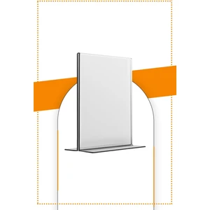 Etias Reklam A4 T Tipi Dikey 5'li Masa Üstü 2.8 mm Şeffaf Pleksi Föylük / Broşürlük